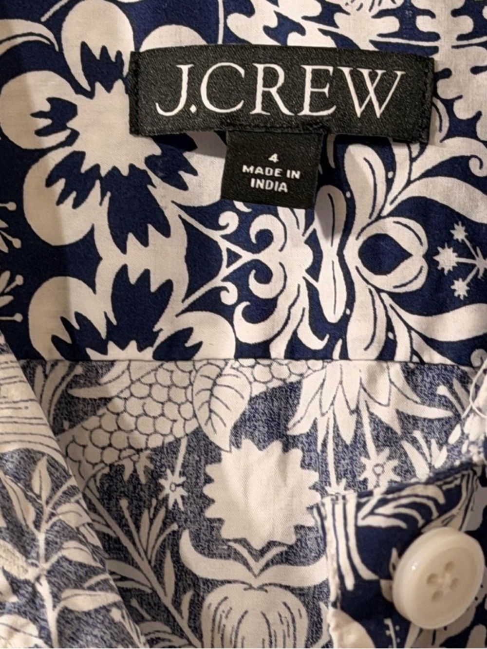 J.Crew Gamine cotton poplin shirt in mermaid floral - Picture 2 of 3
